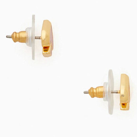 Kate Spade Everyday Spade earrings bright rose NWT - Picture 2 of 4